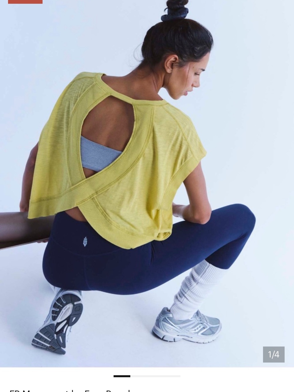 FP Movement by Free People My Time Tee in Neon Green Open Back